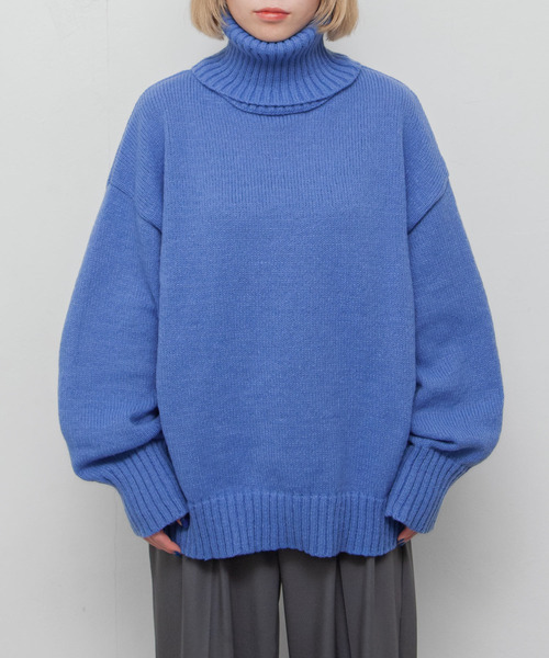 Chillfar(チルファー)の「ハイネックニット(ニット/セーター・レディース・アイボリー/ブルー/グレー/オレンジ/ブラック・FREE)」の16枚目の写真