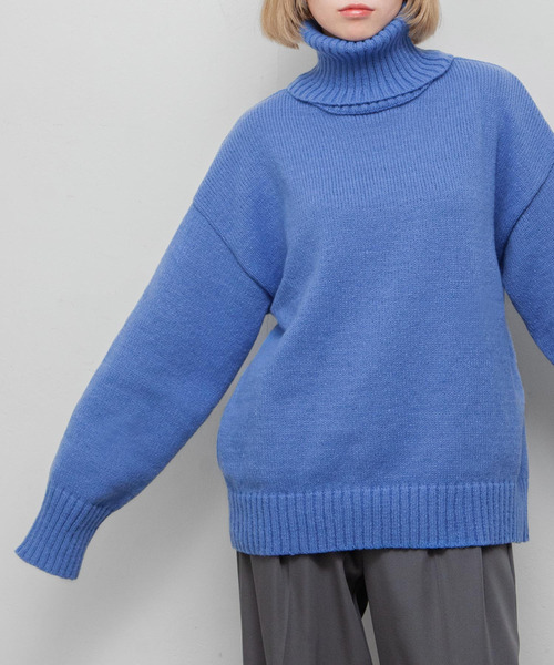 Chillfar(チルファー)の「ハイネックニット(ニット/セーター・レディース・アイボリー/ブルー/グレー/オレンジ/ブラック・FREE)」の19枚目の写真