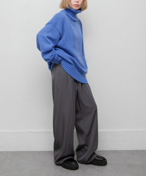 Chillfar(チルファー)の「ハイネックニット(ニット/セーター・レディース・アイボリー/ブルー/グレー/オレンジ/ブラック・FREE)」の22枚目の写真