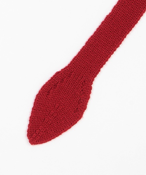 petit main（プティマイン）の「ボンネット風ニット帽（ニットキャップ/ビーニー・キッズ・アイボリー/レッド・FREE）」の5枚目の写真