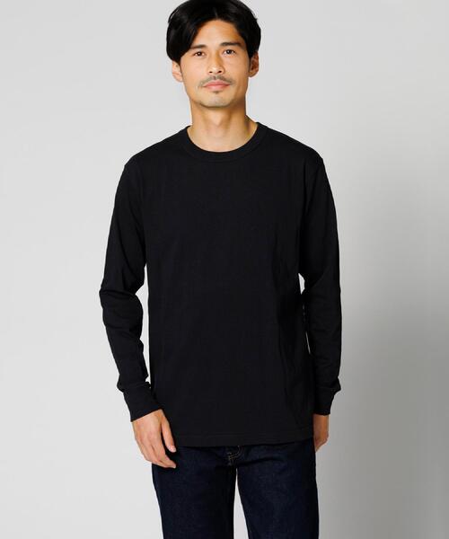 HANES(ヘインズ)の「HANES(ヘインズ)OEJクルーネック長袖(Tシャツ/カットソー・メンズ・オフホワイト/ブラック・M/L/XL)」の14枚目の写真