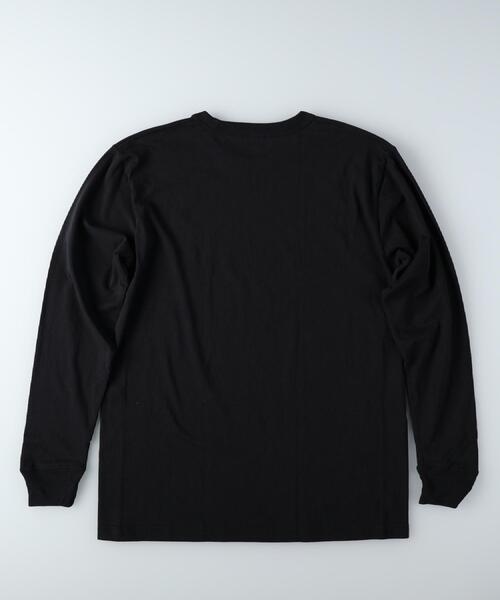 HANES(ヘインズ)の「HANES(ヘインズ)OEJクルーネック長袖(Tシャツ/カットソー・メンズ・オフホワイト/ブラック・M/L/XL)」の16枚目の写真