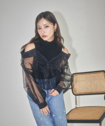 ANDGEEBEE | シアーシャツドッキングトップス(その他トップス)