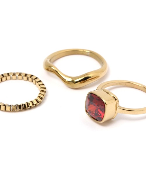 niko and...（ニコアンド）の「ステンレスセットリング（リング・レディース・ブルー/グリーン/その他/レッド・0）」の6枚目の写真