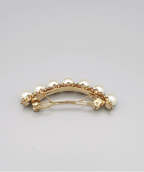 Cupid Heart（キューピッドハート）の「【Cupid Heart】結婚式アクセ！パールメタルバレッタ（バレッタ/ヘアクリップ・レディース・ゴールド/シルバー・MEDIUM）」の13枚目の写真
