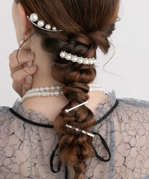 Cupid Heart（キューピッドハート）の「【Cupid Heart】結婚式アクセ！パールメタルバレッタ（バレッタ/ヘアクリップ・レディース・ゴールド/シルバー・MEDIUM）」の16枚目の写真