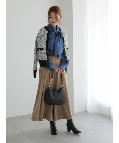 Te chichi（テチチ）の「ツィードライクニットカーディガン（カーディガン/ボレロ・レディース・オフホワイト/ネイビー・F）」の10枚目の写真