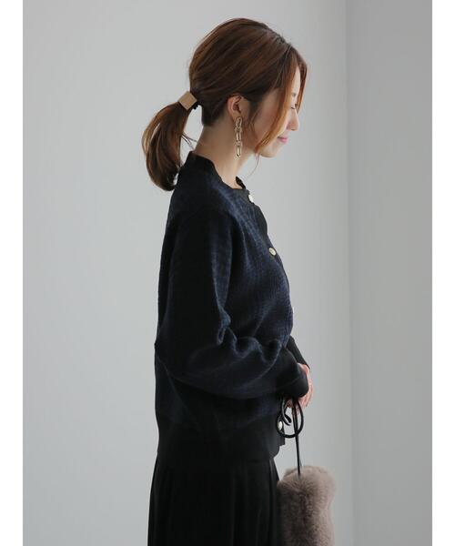 Te chichi（テチチ）の「ツィードライクニットカーディガン（カーディガン/ボレロ・レディース・オフホワイト/ネイビー・F）」の14枚目の写真