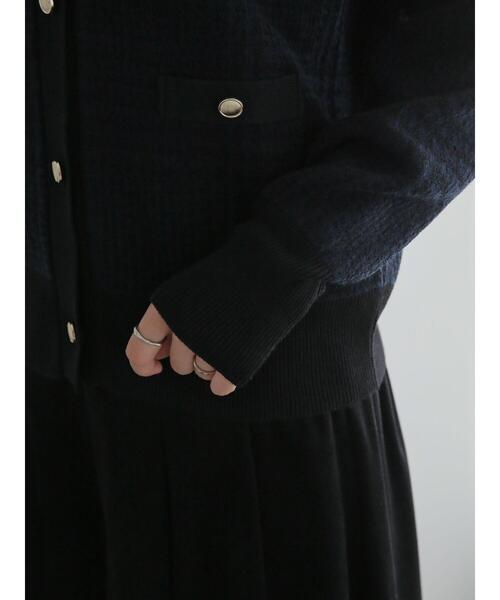 Te chichi（テチチ）の「ツィードライクニットカーディガン（カーディガン/ボレロ・レディース・オフホワイト/ネイビー・F）」の16枚目の写真