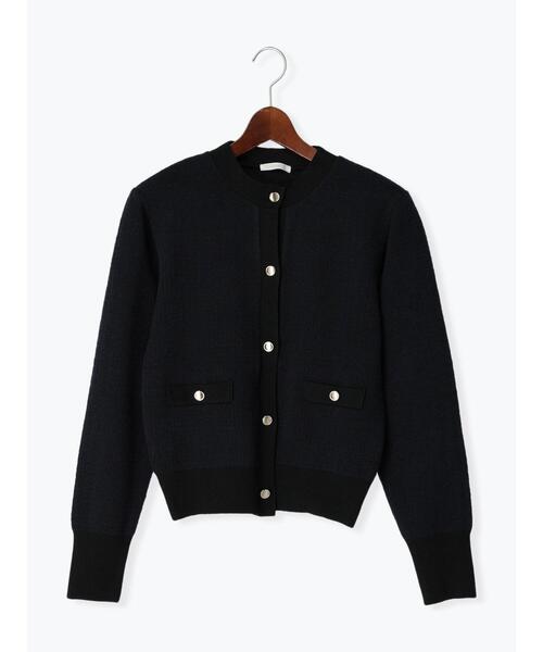 Te chichi（テチチ）の「ツィードライクニットカーディガン（カーディガン/ボレロ・レディース・オフホワイト/ネイビー・F）」の18枚目の写真