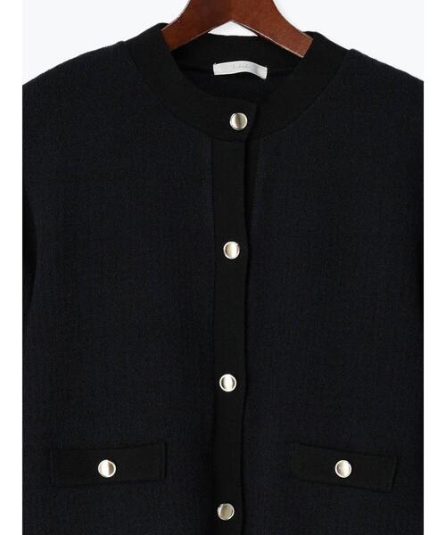 Te chichi（テチチ）の「ツィードライクニットカーディガン（カーディガン/ボレロ・レディース・オフホワイト/ネイビー・F）」の20枚目の写真