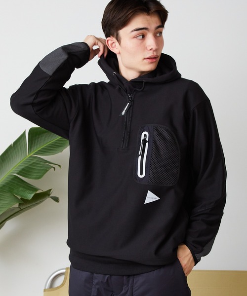 and wander(アンドワンダー)の「and wander/アンドワンダー light fleece pullover プルオーバー(スウェット・メンズ・ブラック・L/M/XL)」の17枚目の写真