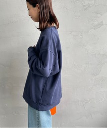 [Jeans Factory Clothes/ジーンズファクトリークローズ] ダメージ加工 クルーネックスウェット
