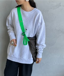 [Jeans Factory Clothes/ジーンズファクトリークローズ] ダメージ加工 クルーネックスウェット