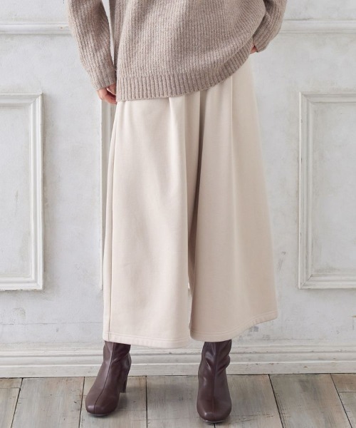 Honeys(ハニーズ)の「暖裏起毛あったかガウチョパンツ(その他パンツ・レディース・チャコールグレー/ネイビー/ブルー系その他/ブラック/ベージュ/ライトベージュ・L/LL/S/3L/M)」の4枚目の写真