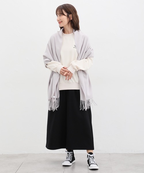 Honeys(ハニーズ)の「暖裏起毛あったかガウチョパンツ(その他パンツ・レディース・チャコールグレー/ネイビー/ブルー系その他/ブラック/ベージュ/ライトベージュ・L/LL/S/3L/M)」の19枚目の写真