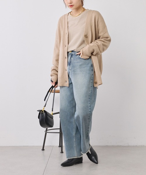 PUAL CE CIN(ピュアルセシン)の「変形袖ミニ裏毛プルオーバー(Tシャツ/カットソー・レディース・ベージュ/グリーン/ブラウン/チャコールグレー・FREE)」の12枚目の写真