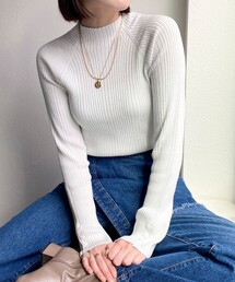 fredy emue | ラメワイドリブハイネックプルオーバー(ニット/セーター)