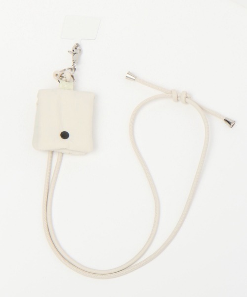 LEPSIM(レプシィム)の「ポーチ付きフェイクレザースマホストラップ 985927(スマホグッズ・レディース・グレー/アイボリー・ONE SIZE)」の7枚目の写真
