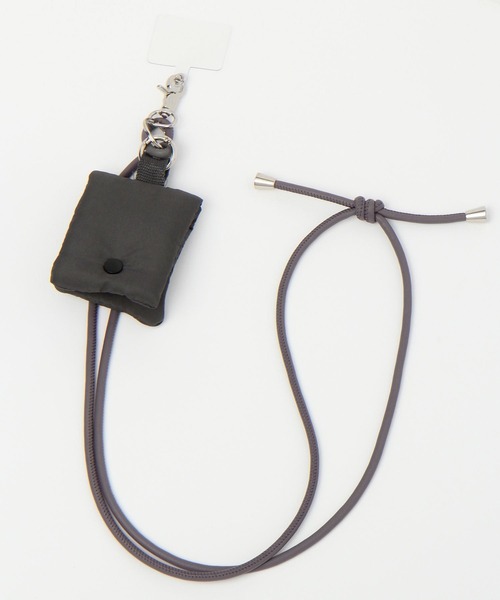 LEPSIM(レプシィム)の「ポーチ付きフェイクレザースマホストラップ 985927(スマホグッズ・レディース・グレー/アイボリー・ONE SIZE)」の8枚目の写真