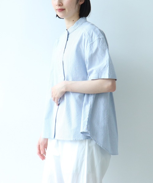 bulle de savon（ビュルデサボン）の「△オックス コック半袖ブラウス