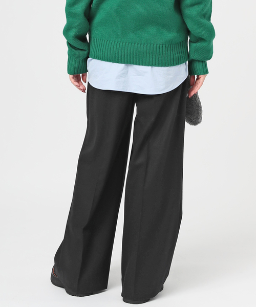 EVERYDAY I LIKE.(エヴリディアイライク)の「フランネルタックパンツ(スラックス・レディース・ブラック/チャコールグレー・40/34/36/38)」の10枚目の写真