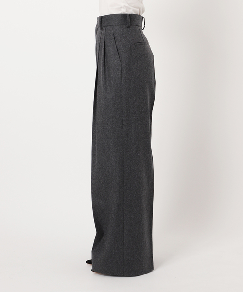 EVERYDAY I LIKE.(エヴリディアイライク)の「フランネルタックパンツ(スラックス・レディース・ブラック/チャコールグレー・40/34/36/38)」の16枚目の写真