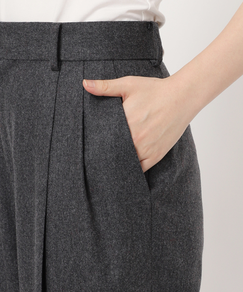 EVERYDAY I LIKE.(エヴリディアイライク)の「フランネルタックパンツ(スラックス・レディース・ブラック/チャコールグレー・40/34/36/38)」の21枚目の写真