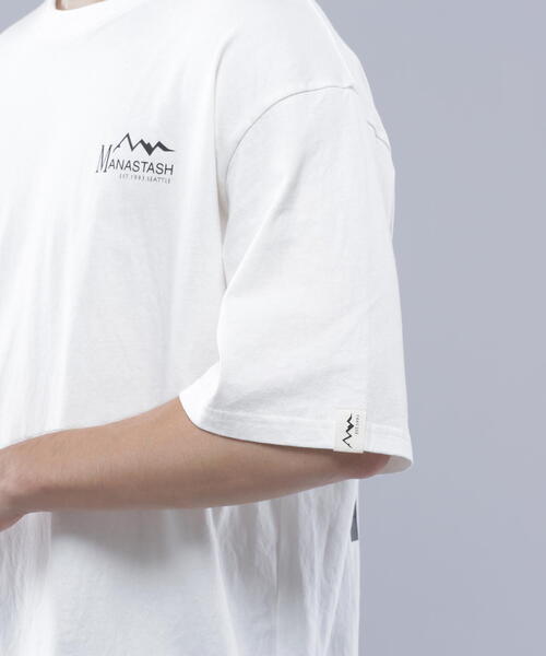 MANASTASH(マナスタッシュ)の「MANASTASH/マナスタッシュ SPONSOR LOGO TEE(Tシャツ/カットソー・メンズ・ホワイト/ブラック・M/L/XL)」の18枚目の写真