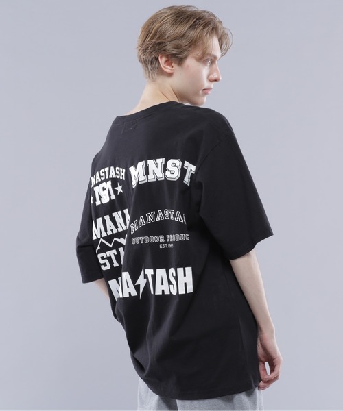 MANASTASH(マナスタッシュ)の「MANASTASH/マナスタッシュ SPONSOR LOGO TEE(Tシャツ/カットソー・メンズ・ホワイト/ブラック・M/L/XL)」の2枚目の写真