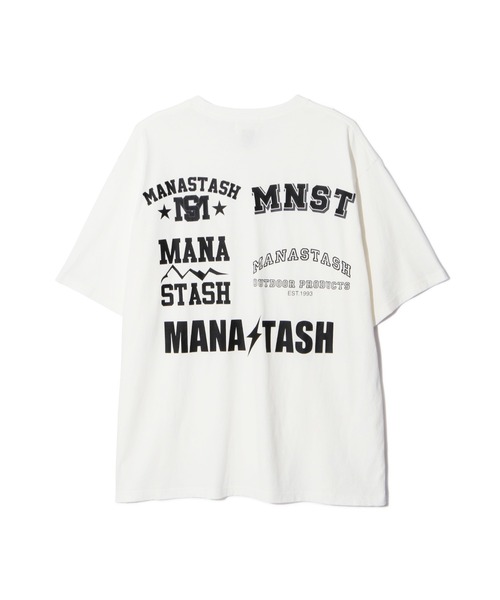 MANASTASH(マナスタッシュ)の「MANASTASH/マナスタッシュ SPONSOR LOGO TEE(Tシャツ/カットソー・メンズ・ホワイト/ブラック・M/L/XL)」の4枚目の写真