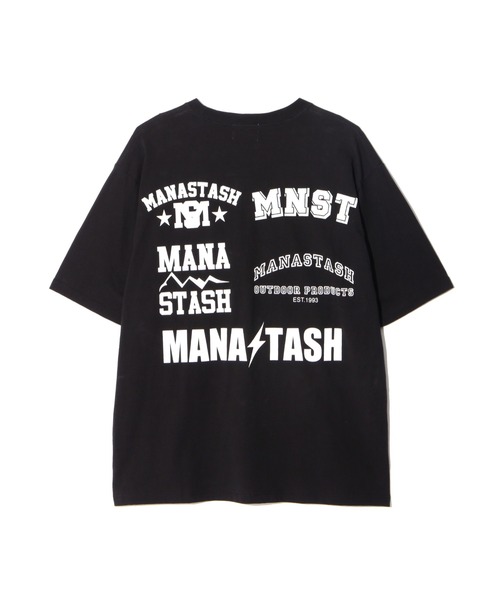 MANASTASH(マナスタッシュ)の「MANASTASH/マナスタッシュ SPONSOR LOGO TEE(Tシャツ/カットソー・メンズ・ホワイト/ブラック・M/L/XL)」の6枚目の写真