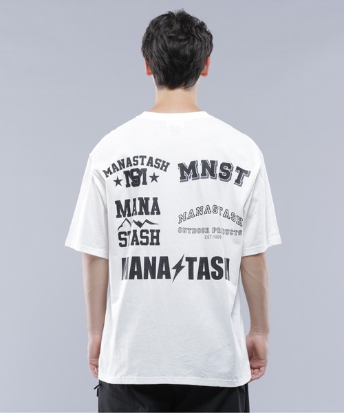 MANASTASH(マナスタッシュ)の「MANASTASH/マナスタッシュ SPONSOR LOGO TEE(Tシャツ/カットソー・メンズ・ホワイト/ブラック・M/L/XL)」の11枚目の写真