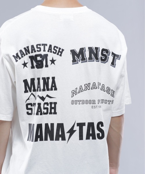 MANASTASH(マナスタッシュ)の「MANASTASH/マナスタッシュ SPONSOR LOGO TEE(Tシャツ/カットソー・メンズ・ホワイト/ブラック・M/L/XL)」の12枚目の写真
