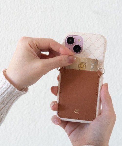 rienda（リエンダ）の「iPhone15 リエンダ [RRロゴ/カード収納付き背面ケース]（スマホケース/カバー・レディース・ベージュ/ネイビー/ブラック・iPhone 15）」の2枚目の写真
