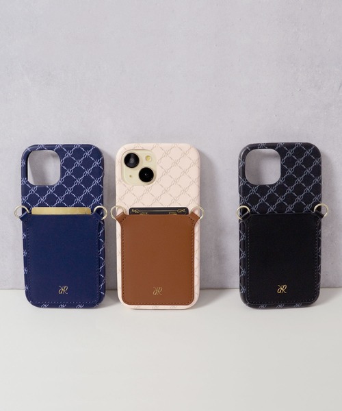 rienda（リエンダ）の「iPhone15 リエンダ [RRロゴ/カード収納付き背面ケース]（スマホケース/カバー・レディース・ベージュ/ネイビー/ブラック・iPhone 15）」の6枚目の写真