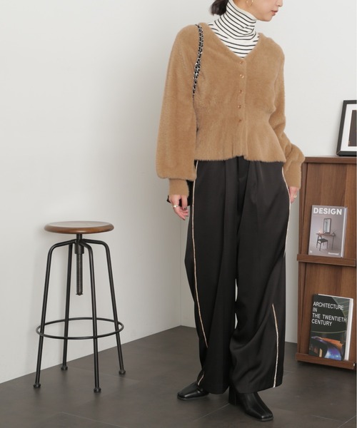 FREE'S MART(フリーズマート)の「◇ショートシャギーペプラムニットカーデ(カーディガン/ボレロ・レディース・ホワイト/ベージュ/ライトグリーン/パープル・FREE)」の15枚目の写真