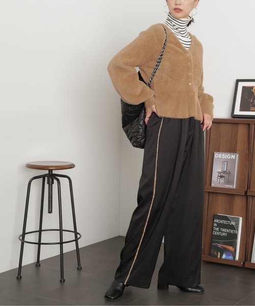 FREE'S MART(フリーズマート)の「◇ショートシャギーペプラムニットカーデ(カーディガン/ボレロ・レディース・ホワイト/ベージュ/ライトグリーン/パープル・FREE)」の16枚目の写真