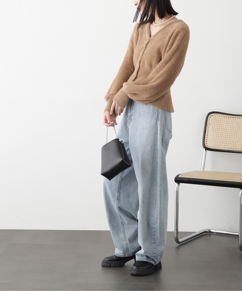 FREE'S MART(フリーズマート)の「◇ショートシャギーペプラムニットカーデ(カーディガン/ボレロ・レディース・ホワイト/ベージュ/ライトグリーン/パープル・FREE)」の10枚目の写真