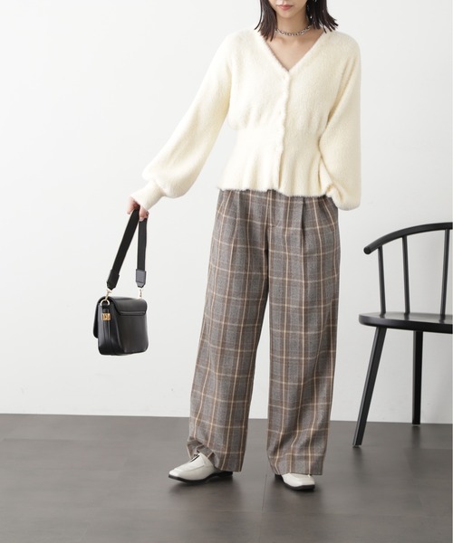 FREE'S MART(フリーズマート)の「◇ショートシャギーペプラムニットカーデ(カーディガン/ボレロ・レディース・ホワイト/ベージュ/ライトグリーン/パープル・FREE)」の20枚目の写真