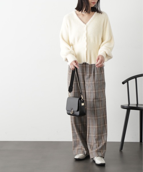 FREE'S MART(フリーズマート)の「◇ショートシャギーペプラムニットカーデ(カーディガン/ボレロ・レディース・ホワイト/ベージュ/ライトグリーン/パープル・FREE)」の21枚目の写真