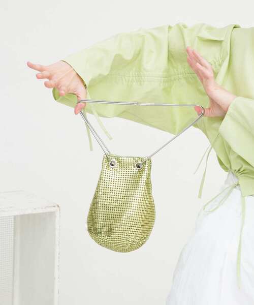KBF（ケイビーエフ）の「メタリックビーズBAG（ショルダーバッグ・レディース・シルバー/グリーン・ONE）」の3枚目の写真