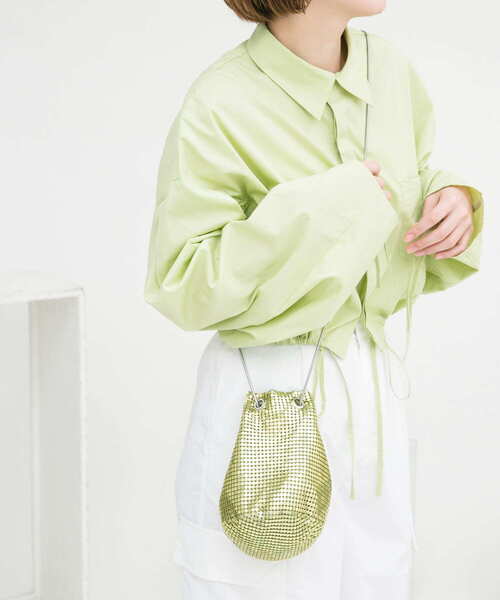KBF（ケイビーエフ）の「メタリックビーズBAG（ショルダーバッグ・レディース・シルバー/グリーン・ONE）」の5枚目の写真