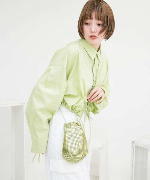 KBF（ケイビーエフ）の「メタリックビーズBAG（ショルダーバッグ・レディース・シルバー/グリーン・ONE）」の6枚目の写真