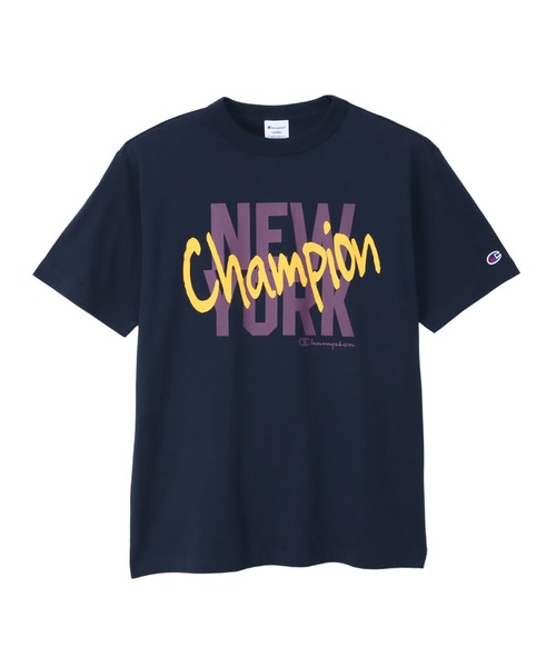 Champion(チャンピオン)の「【Champion/チャンピオン】メンズ ベーシック ラグランショートスリーブTシャツ(Tシャツ/カットソー・メンズ・ホワイト/ネイビー/グレー/ブラック/エメラルド・SMALL/MEDIUM/LARGE/X-LARGE)」の5枚目の写真