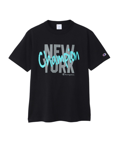 Champion(チャンピオン)の「【Champion/チャンピオン】メンズ ベーシック ラグランショートスリーブTシャツ(Tシャツ/カットソー・メンズ・ホワイト/ネイビー/グレー/ブラック/エメラルド・SMALL/MEDIUM/LARGE/X-LARGE)」の2枚目の写真