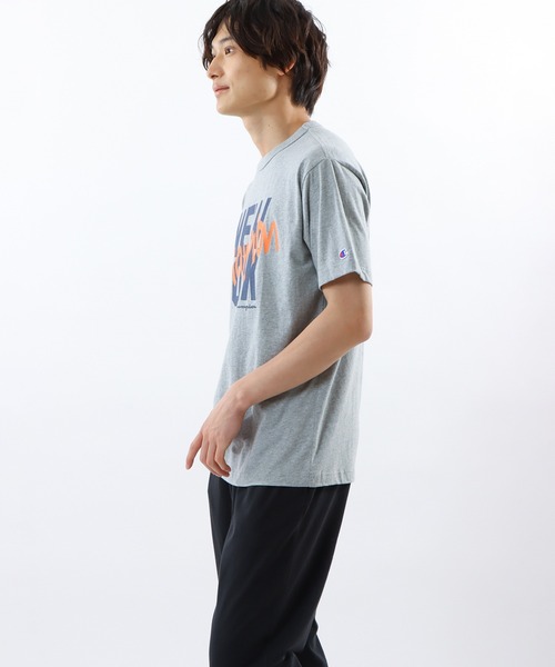 Champion(チャンピオン)の「【Champion/チャンピオン】メンズ ベーシック ラグランショートスリーブTシャツ(Tシャツ/カットソー・メンズ・ホワイト/ネイビー/グレー/ブラック/エメラルド・SMALL/MEDIUM/LARGE/X-LARGE)」の13枚目の写真