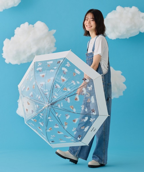 Wpc.（ダブリュピーシー）の「［ビニール傘］飛行犬× Wpc. 空飛ぶワンブレラ 雨傘 長傘（長傘・レディース・ベージュ/オフホワイト・FREE）」の2枚目の写真