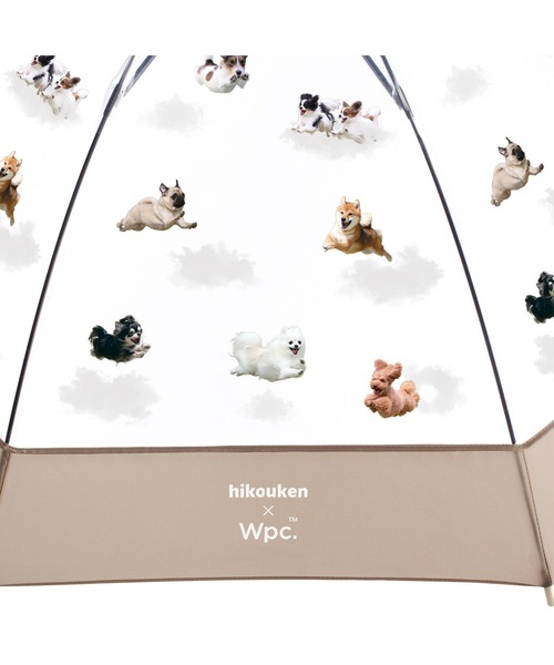 Wpc.（ダブリュピーシー）の「［ビニール傘］飛行犬× Wpc. 空飛ぶワンブレラ 雨傘 長傘（長傘・レディース・ベージュ/オフホワイト・FREE）」の4枚目の写真