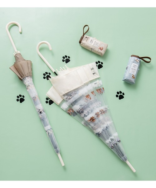 Wpc.（ダブリュピーシー）の「［ビニール傘］飛行犬× Wpc. 空飛ぶワンブレラ 雨傘 長傘（長傘・レディース・ベージュ/オフホワイト・FREE）」の3枚目の写真